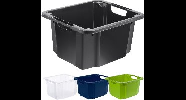 Rotho stapelbak REVERSO 44 x 37 x 24 cm antraciet 26 L