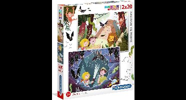 Clementoni - Looking for Adventure - Kinderpuzzel - 27 x 19 cm - 2 Puzzels - 20 Stukjes - Vanaf 3 jaar