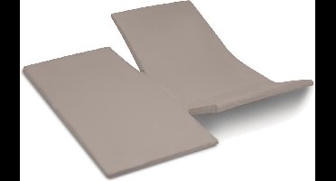 Cinderella Weekend - Topper hoeslaken met dubbel-split (tot 15 cm) - Katoen - 180x200 cm – Taupe