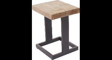 Tafel - bijzettafel - voetenbankje - hout - massief - 48x36x32 cm (5 cm dik)