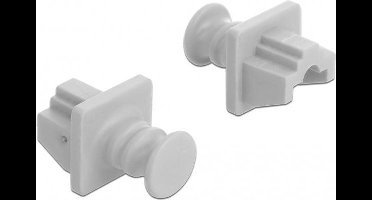 RJ45 (m) afsluitcovers voor RJ45 (v) poorten met ronde greep - 10 stuks / wit