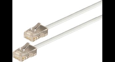 RJ45 - RJ45 4-aderige ISDN telefoonkabel / wit - 20 meter