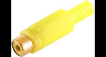 Tulp (v) audio/video connector - verguld - plastic / geel
