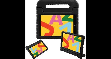 Hoes geschikt voor iPad 2019 / 2020 / 2021 10.2 inch - Kinder Back Cover Kids Case Hoesje Zwart