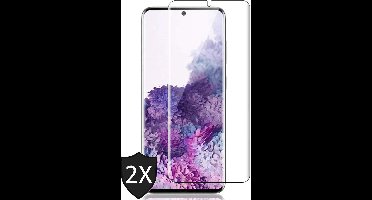 Screenprotector geschikt voor Samsung S20 - Full Glas PET Folie Screen Protector - 2 Stuks