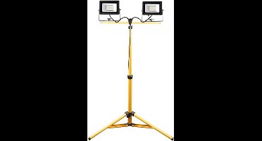 Complete set LED Bouwlamp 50 Watt 2 stuks - met 1,87m statief en stekkerkabel