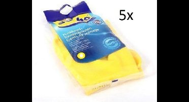 Sorbo Huishoudhandschoen - Maat M - Geel - Multipak 5 stuks