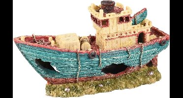 Aquarium Ropa scheepswrak - Blauw - 28 x 9 x 15 cm