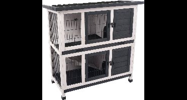 FLAMINGO Konijnenhok Combi 1 rustiek 100x50x102 cm