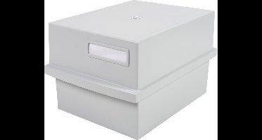 Kaartenbak Exacompta A6 kort kunststof grijs