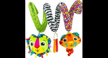 Lamaze Buigzame Activiteiten Spiraal - Grijp- en bijtspeelgoed - Educatief Babyspeelgoed - Spelen en ontdekken