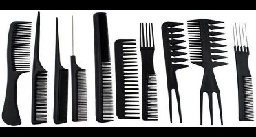 10 delige kammenset - kappers kammen