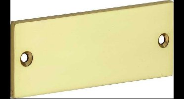 Naamplaat Rectangular 82x35mm messing gelakt