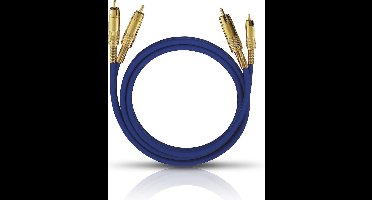 Oehlbach Nf 1 Master Cinch Audio Aansluitkabel [2X Cinch-Stekker - 2X Cinch-Stekker] 10 M Blauw Vergulde Steekcontacten