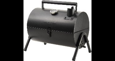 Gusta Barbecue Grill en Smoker - Grilloppervlak (LxB) 22 x 18 cm - Met Thermometer - Zwart