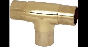 T-fitting 90 graden 25,4 mm messing ongelakt