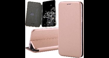 Hoesje geschikt voor Samsung Galaxy S20 Ultra - Book Case Kunstleer ThinShield Roségoud