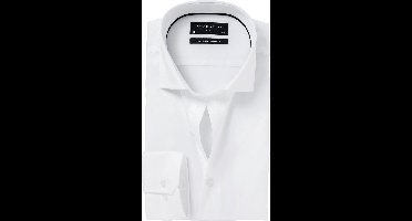 Michaelis slim fit overhemd - twill - wit - Strijkvrij - Boordmaat: 40