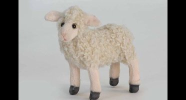 Hansa pluche lammetje knuffel wit 18 cm