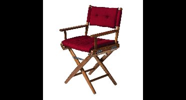 Regisseursstoel Teak DeLuxe met Bordeaux kussenset