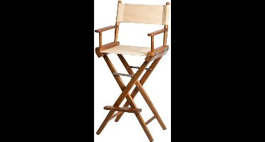 Stuurstoel Hoog Teak DeLuxe met Beige Canvas