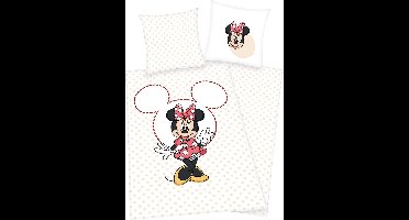 Mickey Mouse Minnie Maus Unisex Beddengoed - roze/wit - Standard