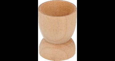 6 houten eierdopjes 4,5 cm - Artemio
