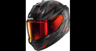 Shark D-SKWAL 3 Blast-R Mat Zwart Antraciet Rood KAR Integraalhelm - Maat XXL - Helm
