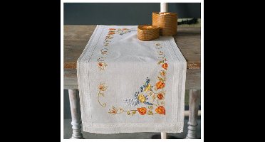 Vervaco - Loper kit - Meesjes met lampionplant - PN-0194789 - Borduren - Borduurpakket - Borduurpakket volwassenen - Borduurpakket kind