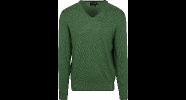 Steppin' Out Trui Cotton Cashmere V-hals Groen - Maat XXL - Heren - Pullovers