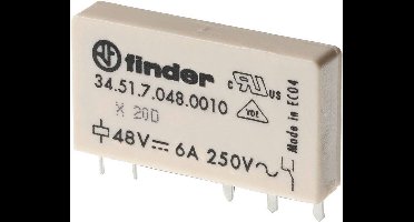 Finder 34.51.7.060.0000 Printrelais 60 V/DC 6 A 1x wisselcontact 1 stuk(s)