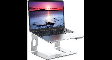 Ergonomische aluminium laptopstandaard - afneembare computerstandaard - riserhouder - notebookstandaard - geschikt voor 10-14 inch laptops - zilver