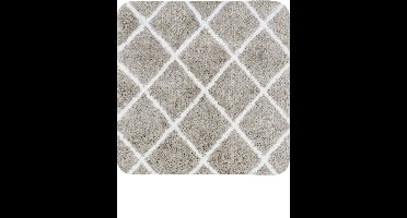 Dutch House Bidetmat Menton - Bidetmat 60x60cm - Zand - Antislip - Badmatten - Anti Slip Douchemat - Badkamer Mat - Snel Absorberend - Snel Drogende Badmat - Bidetmat - WC mat - Toiletmat voor hangend toilet