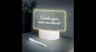 MikaMax LED Message Board – Verlicht Tekstbord – Voor To-Do Lijsten, Herinneringen & Tekeningen – Perfect als Nachtlampje
