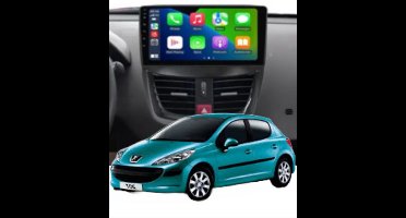 ADIVOX 9 inch geschikt voor Peugeot 207 (2006-2015) Android 14 4GB/64GB 8CORE CarPlay/Auto/Wifi/GPS/RDS/DSP/5G/QLED