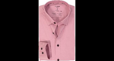 OLYMP 24/7 modern fit overhemd - tricot - oudroze - Strijkvriendelijk - Boordmaat: 40