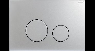 RAYBRO Cortado 25 - Mat Chroom - bedieningsplaat - druktoets wc - bedieningspaneel - Universeel - Geberit Delta inbouwreservoir (UP100) - Geberit Sigma (UP320 en UP300) - Rapotec - REZI, Kronenbach - JomoTech.