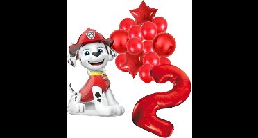 Paw Patrol Marshall ballonnen pakket - 53x84cm - 2 jaar - Folie Ballon set - Themafeest - Verjaardag - Ballonnen - Versiering - Helium ballon