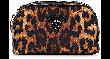 GUESS Utensil zak Christelle Double Zip Black Multi Veelkleurig