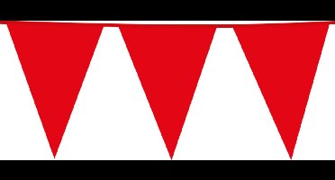 Giga Vlaggenlijn Rood 30x45cm 10 meter XXL - Verjaardag Feest Party Festival Poolparty Decoratie