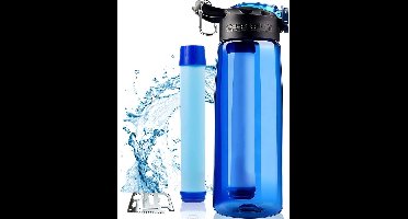 ApexArte® Waterfilter Survival - Noodpakket - Outdoor - Blauw