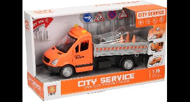 Truck Wegwerkzaamheden met Licht en Geluid