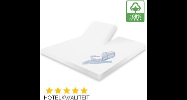 Droomtextiel Splittopper Molton Matrasbeschermer Waterdicht - 160x200 cm - 100% Katoen - Incontinentie Molton
