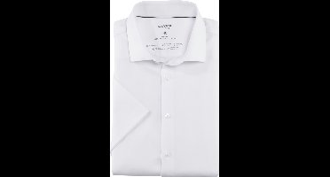 OLYMP 24/7 Level 5 body fit overhemd - twill - wit - Strijkvriendelijk - Boordmaat: 41