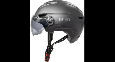 Helm Falko voor speed pedelec / snorfiets NTA-8776 Gekeurd met 2 vizieren Helder en Donker Zwart 58-61cm (L-XL)