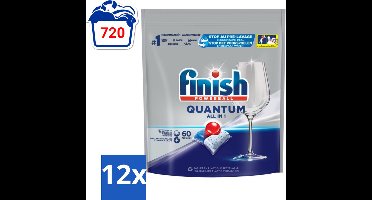 Finish Powerball - Quantum All in 1 - Vaatwastabletten - 60 Capsules - Voordeelverpakking - 12 stuks