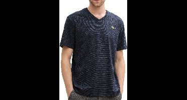 Tom Tailor - T-shirt - Heren - L - Blauw - Katoen - 1045668