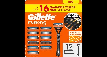 Gillette Fusion5 Scheermes voor Mannen - 1 Gillette Handvat + 12 Scheermesjes - Brievenbusverpakking