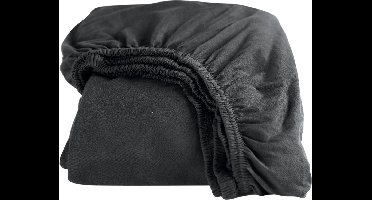 Cinderella Dubbel Jersey Hoeslaken - Twijfelaar - Ook Geschikt voor Boxspring - 120x200/210/220 cm - tot 25 cm  - Antraciet