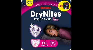 Huggies DryNites luierbroekjes - meisjes - 13+ jaar (48 - 60 kg) - 33 nachtbroekjes - Jumbo pack